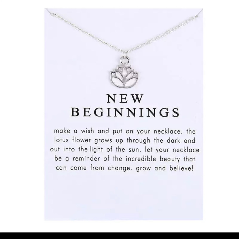 Boho lotus flower necklace